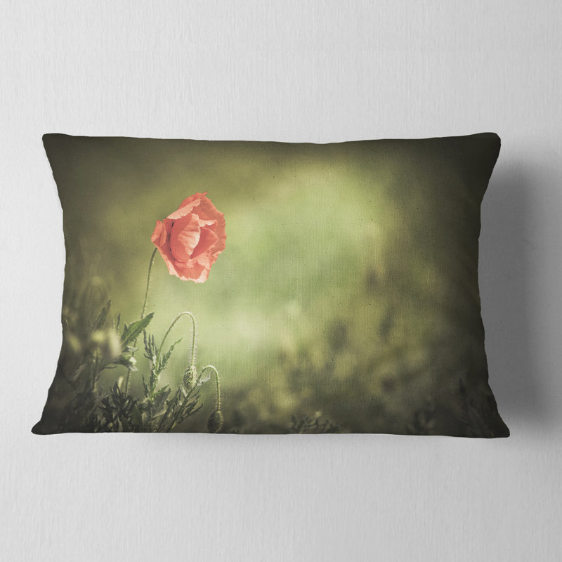 Coussin lombaire floral à fleur sauvage