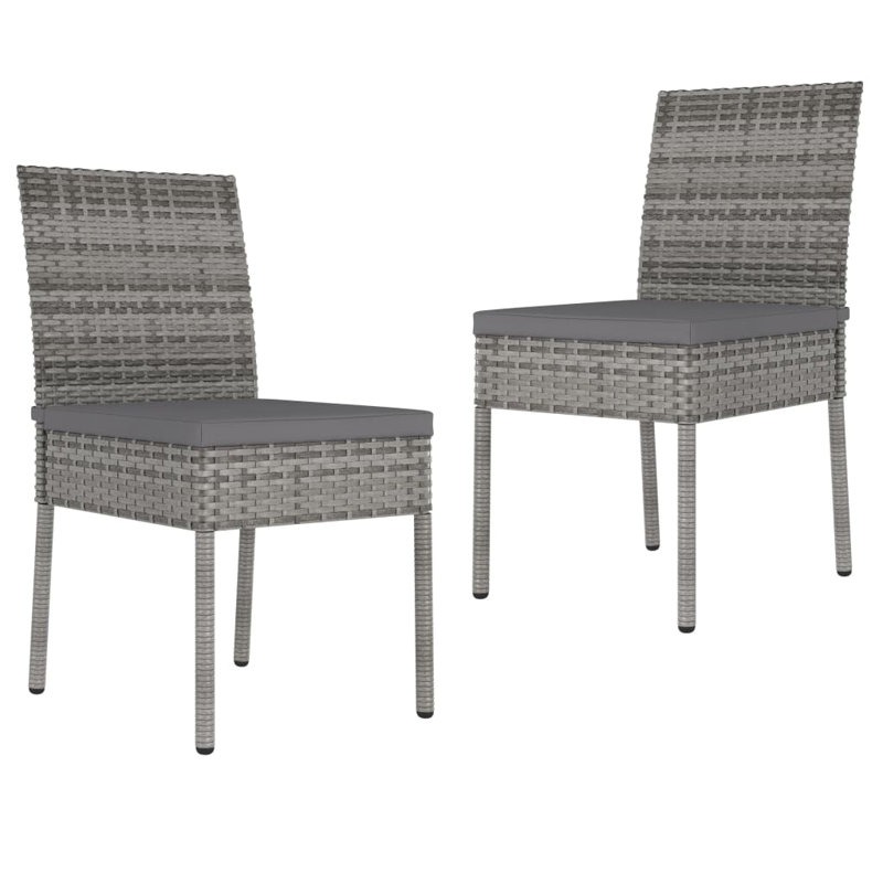 Chaise d'appoint de patio avec coussin Coursey, Gris, Gris