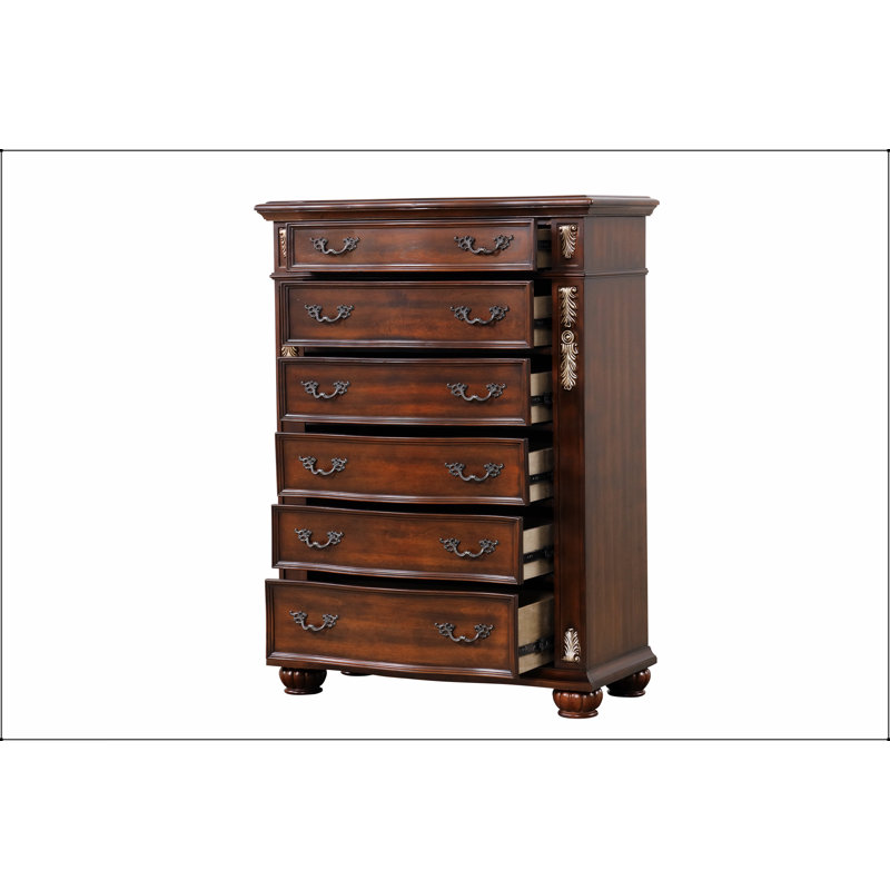 Commode Lyon G07100-CH avec finition cerisier riche et rangement spacieux, parfaite pour un décor et une organisation élégants