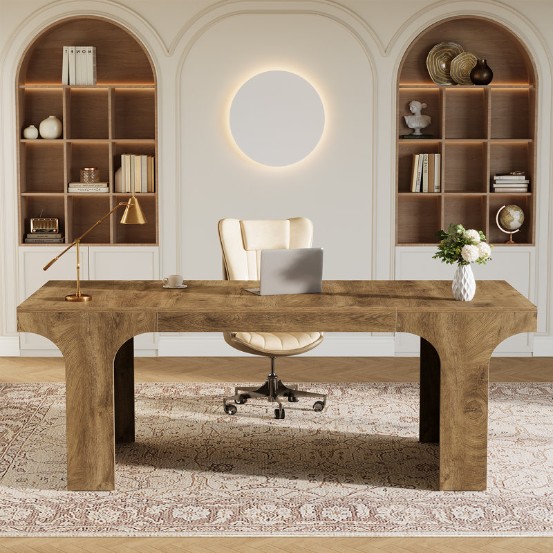 70.87" Executive Office Desk, Brown