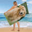 Serviette de plage en microfibre à séchage rapide Golden Retriever, 30 x 60 po