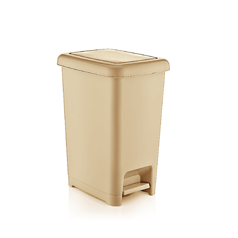 Poubelle à pédale, Beige, 4 gallons