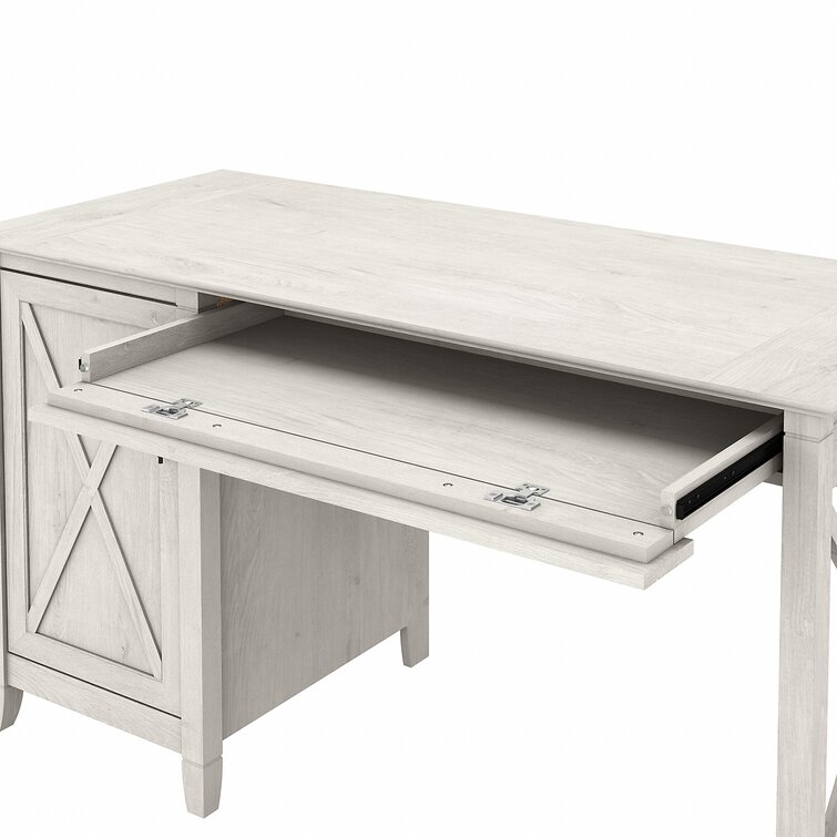 Veda 54'' Desk Sand & Stable Color: Dark Gray Hickory