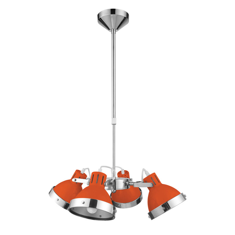 Garby 4 - Light Sputnik Chandelier, Orange
