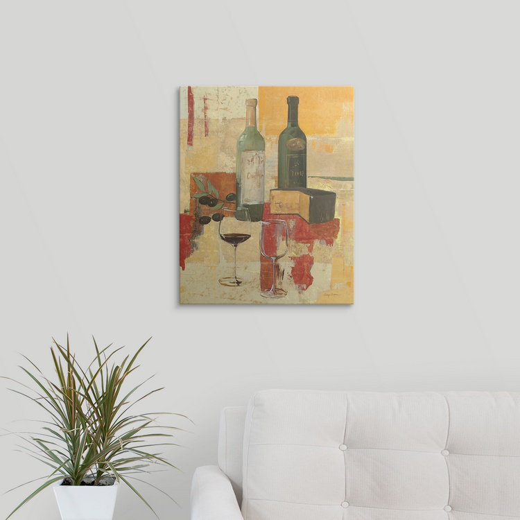 « iii » avery tillmon, reproduction d’art Contemporary Wine Tasting, H 20 po x l 16 po x P 1,5 po, Toile