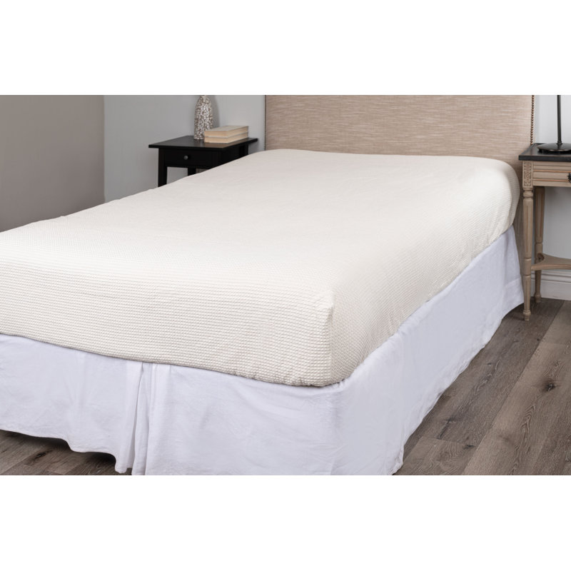 Box Spring Cover, Waffle, White, King, King, Ivory