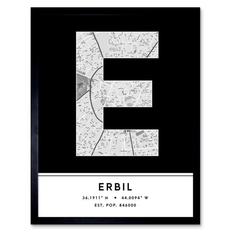 Erbil Iraq City - Single Picture Frame Typography