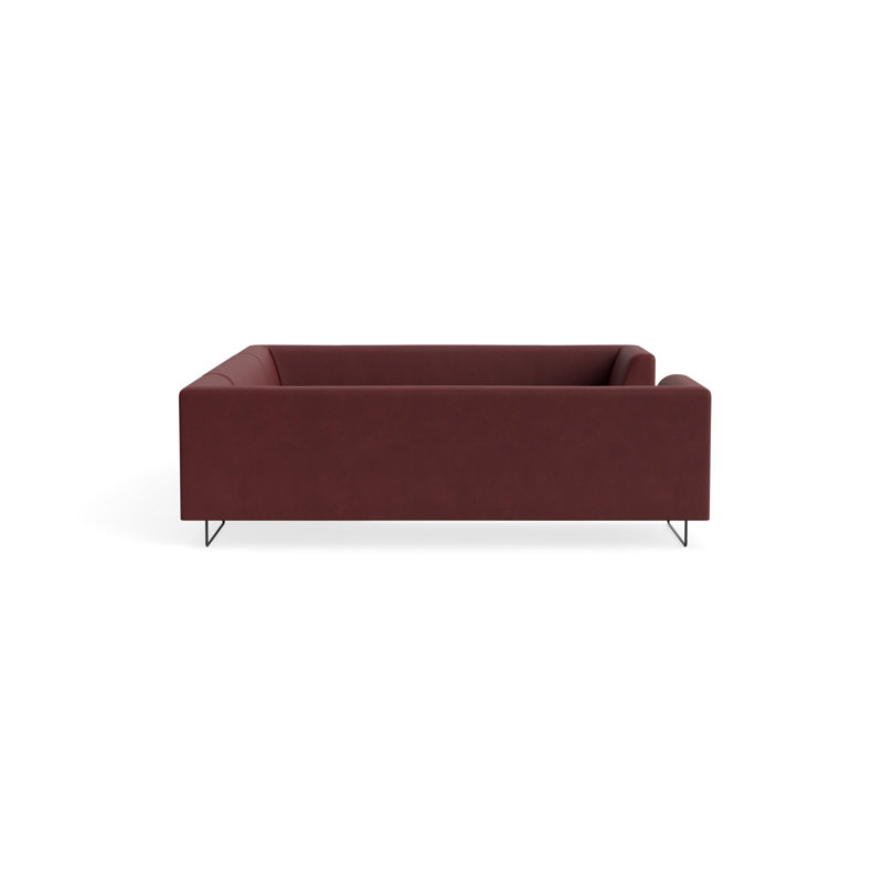 MTO - Bonnie & Clyde U-Shaped Sectional w/ Black Legs, Oxblood Leather