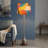 Real Leaf Drum Lamp Shade in Red/Blue/Pink-287624867-294620428
