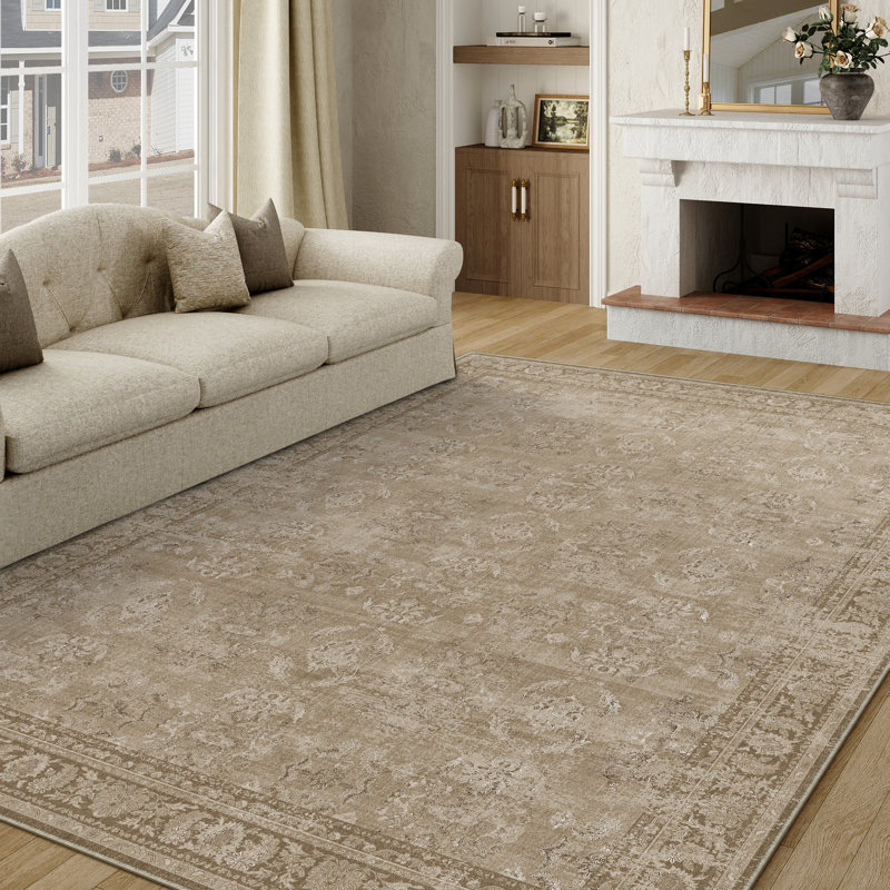 Machine Washable Oriental Area Rug For Living Room With Non-Slip Backing, Rectangle 8' x 10'