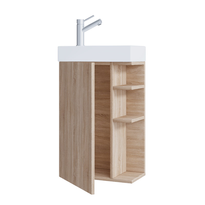 Raquele Bathroom Vanity with Basin, Oak