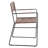 Rydon 18.5'' H Leather Upholstered Metal Armchair-1473357161