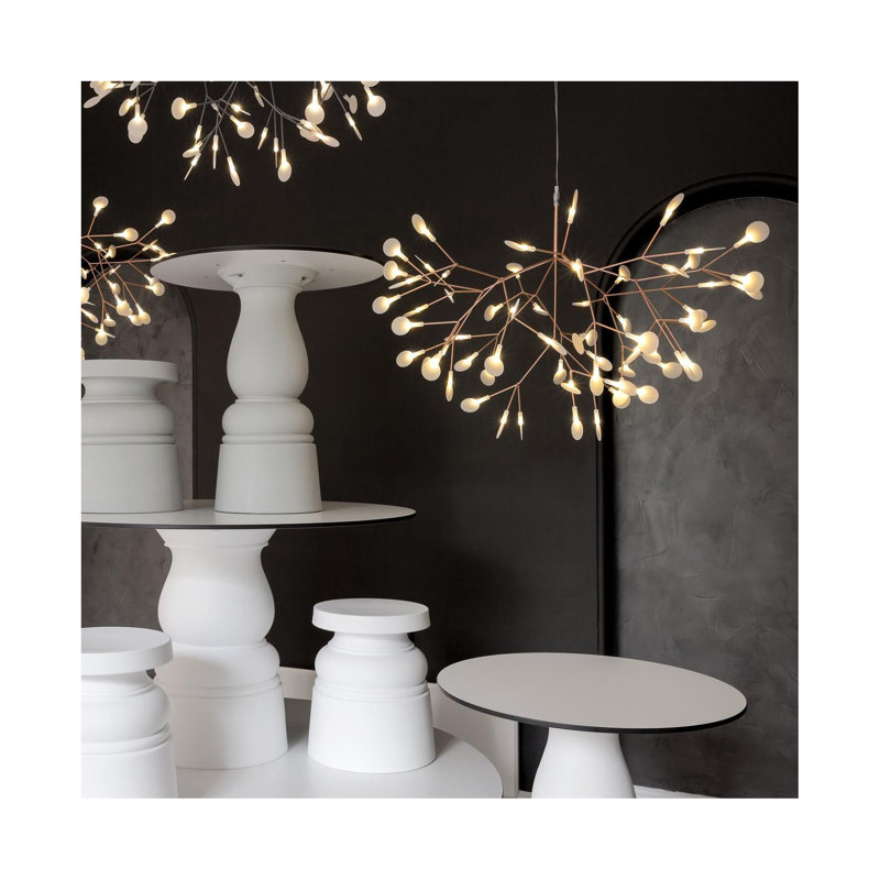 Heracleum III LED Chandelier, Copper, 25.6" H x 38.6" W x 38.6" D, 157.5"