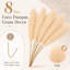 8 tiges de 38 po de fausse herbe de pampas artificielles, grand décor de pampas artificielles pour vase de sol, panaches de soie artificielle beige pour la maison, le mariage et le salon-1229026780