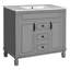 Meuble-lavabo moderne gris 36 po avec compartiments spacieux pour ranger facilement tous vos articles essentiels-121112506