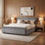 Lit plateforme tapissier Luma - Gris - Grand-1846717282-1857597853