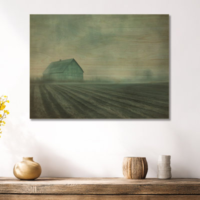 Teal Country Field - Art mural en bois de ferme
