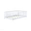 Structure de lit simple avec clôture sans porte, structure en bois d'hévéa avec barrière de sécurité-1482153773