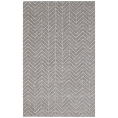 Tapis à chevrons touffeté à la main Aldin