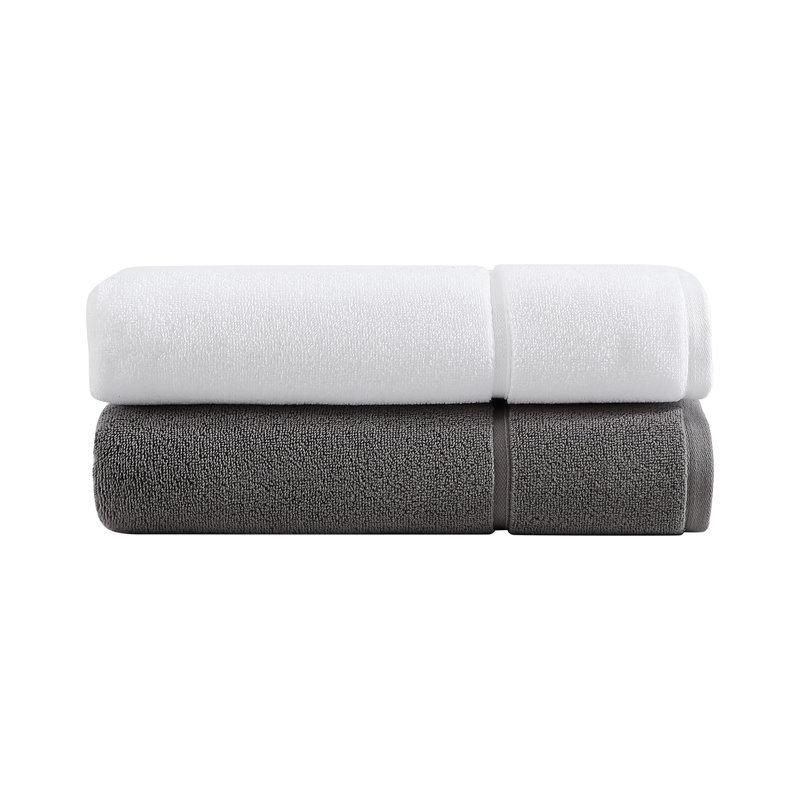 Lux 6 Piece 100% Cotton Towel Set, Dark Gray