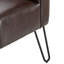 Chaise d'appoint en similicuir l 26 po avec base en métal Leona-715321871