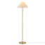 62 in. Brass Floor Lamp with Pleated Fabric Shade-268947452