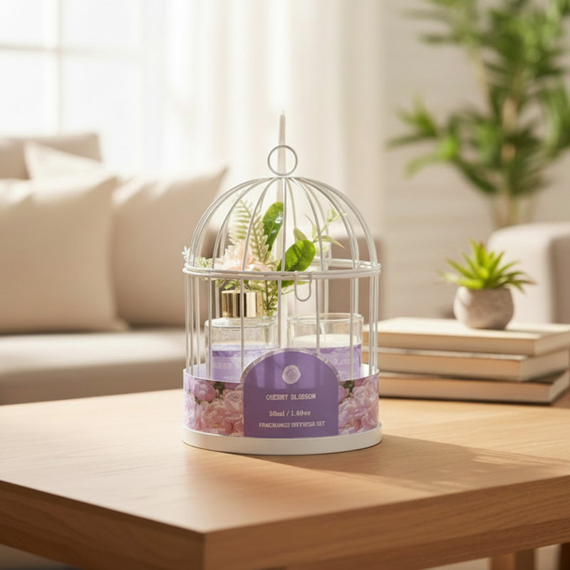 Coffret cadeau bougie et diffuseur Marlee, Iris