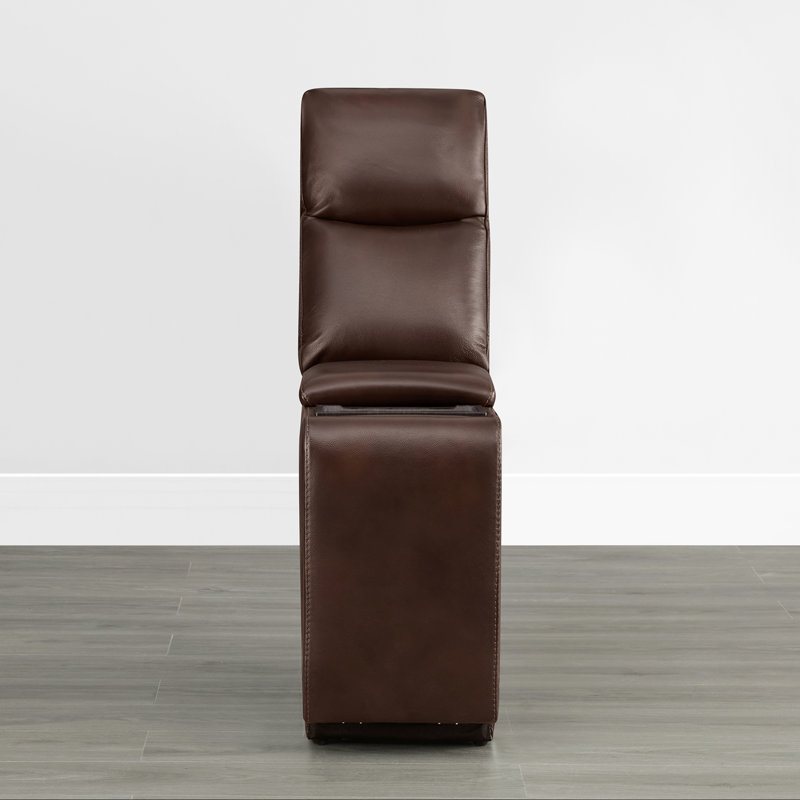 Console en cuir véritable, Cognac