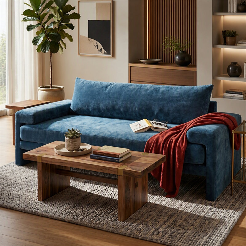 Upholstered 80.7 " Chenille Sofa