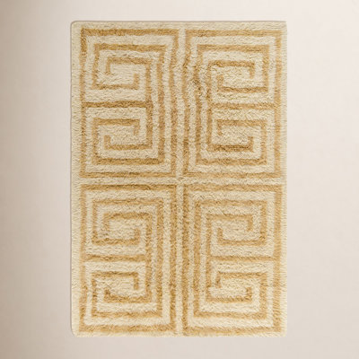 Anemone Hand-Tufted Geometric Shag Rug