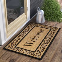Barnyard Designs 'Gather' Doormat Welcome Mat for Outdoors, Large Front  Door Entrance Mat, 30x17, Brown