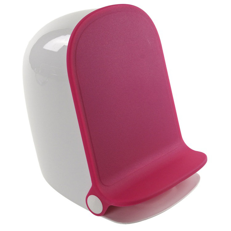 Poubelle à pédale 1,14 gallons Waurika, Blanc / fuchsia