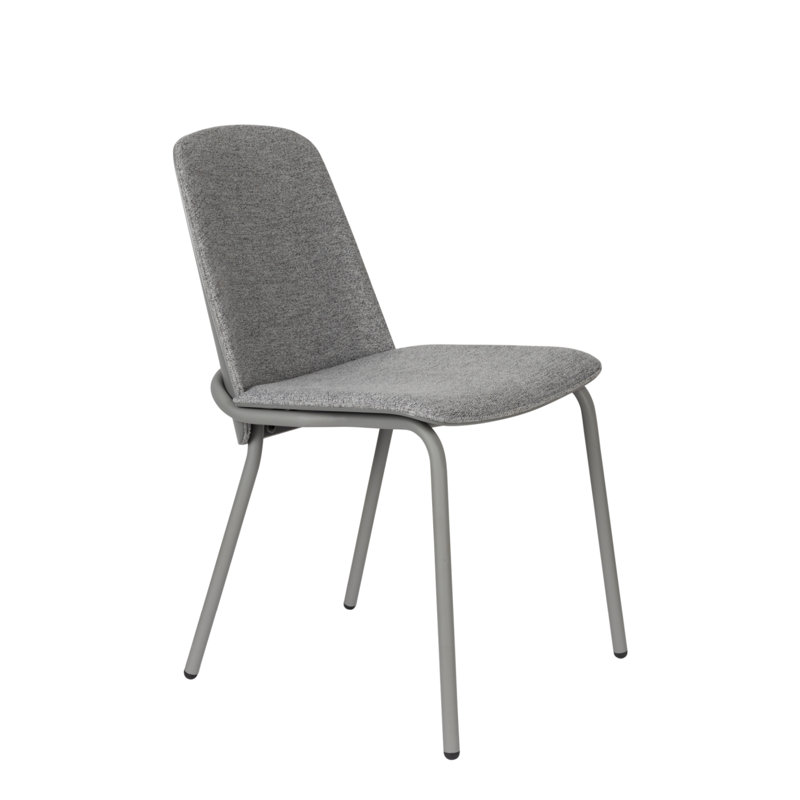 Chaises de salle à manger avec pince (2), gris, gris