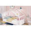 Lit simple en bois, blanc-684293225-684293226
