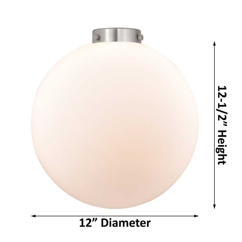 Plafonnier encastré en verre Amede, Blanc mat, H 14,5 po x l 12 po x P 12 po, Noir mat