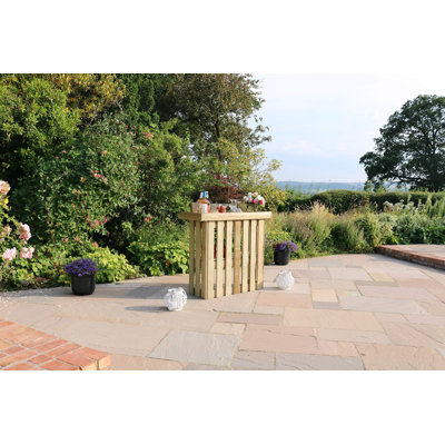 Ahlanni Rectangular Folding Outdoor Side Table , 109cm W 45cm D