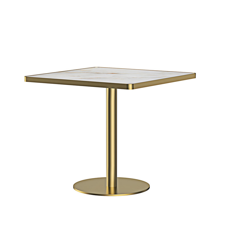 Table bistro carrée, Blanc