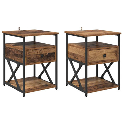 40cm W Manufactured Wood Bedside Table