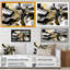 Golden Wave Reflections II - Art mural encadré abstrait-87362691-87362692