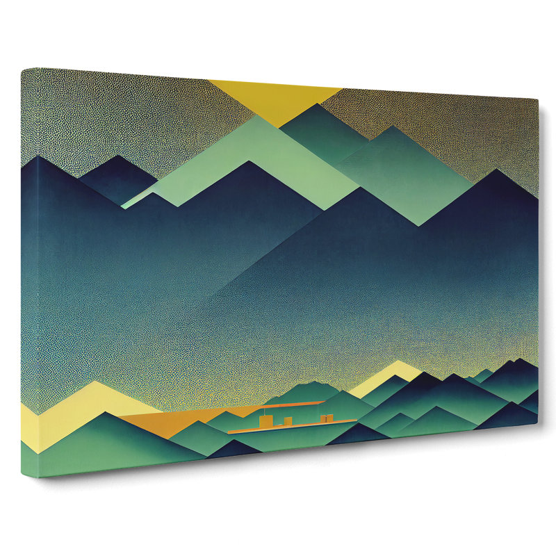 Modern Abstract Mountains - Wrapped Canvas, 35cm H x 50cm W x 3cm D