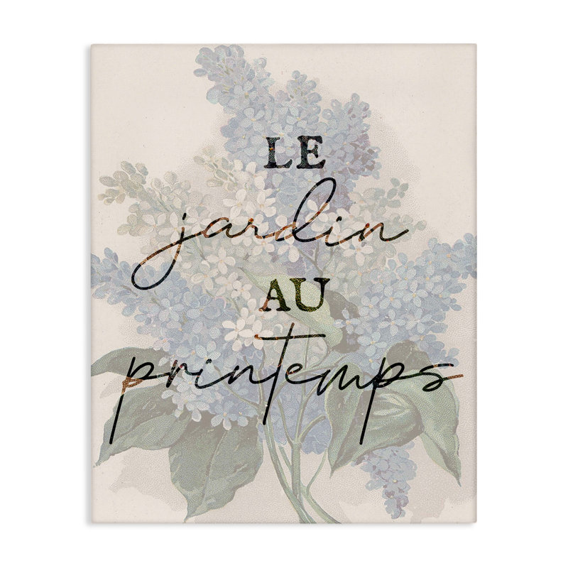 «Garden in Spring French Canvas», conception par Lil 'Rue, H 20 po x l 16 po