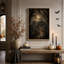 Impression sur toile, "Gothic Castle on Hill Under Full Moon With Bats"-1501153791