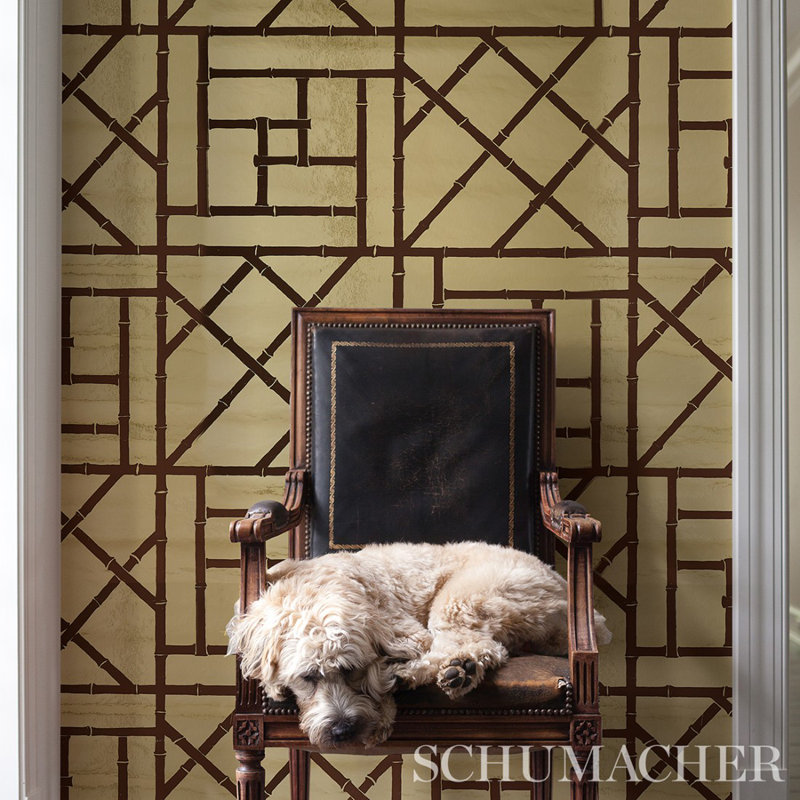 Schumacher x Cristina Buckley Trellis Metallic Wallpaper