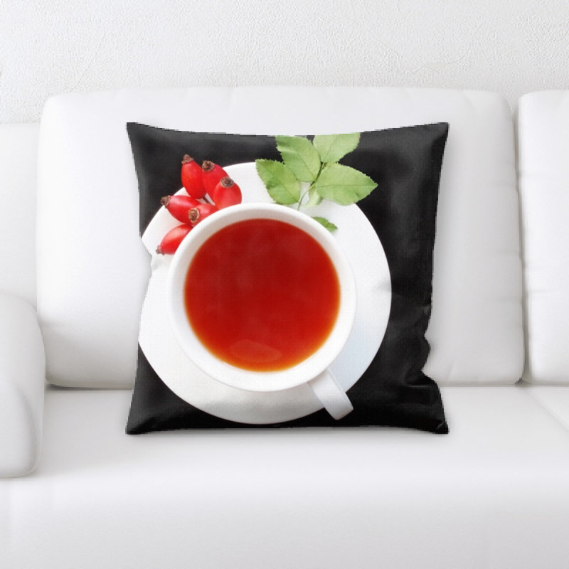 Tasse de thé Sledmere avec housse de coussin carré et insert menthe