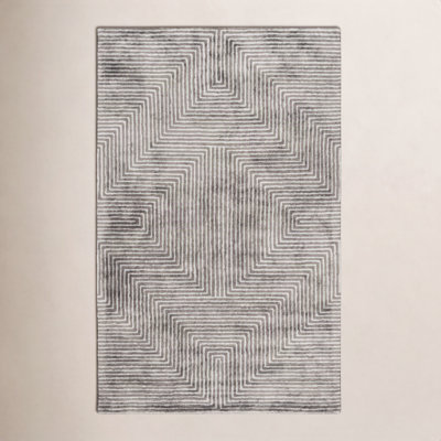 Balos Hand-Tufted Geometric Viscose Rug