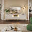 Brilyn Fluted TV Stand, Glossy Media Console with Wave Pattern Buffet Cabinet-1915976573-1936950615