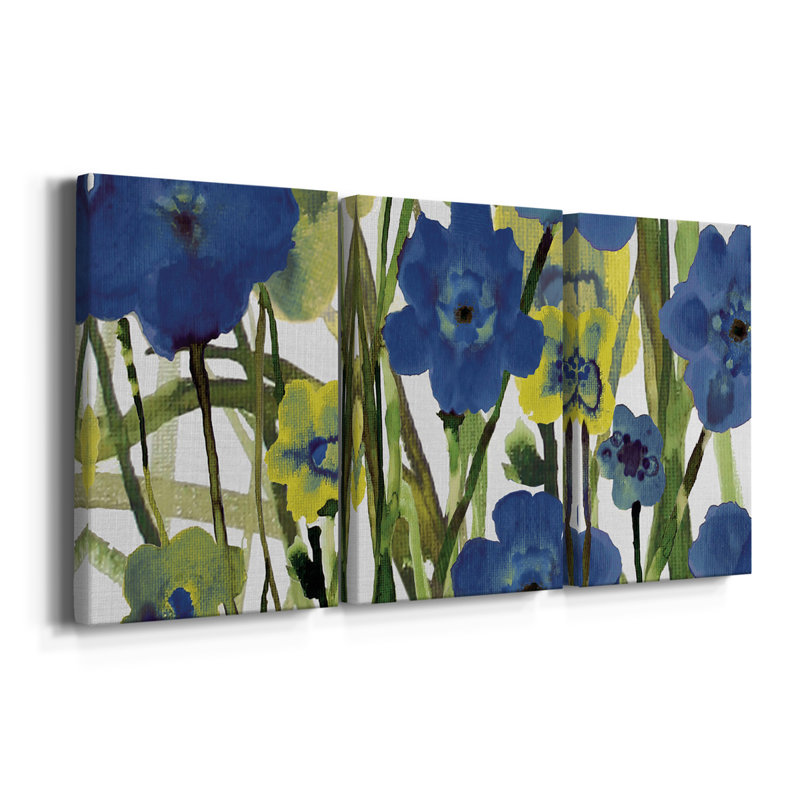 Cueillette de fleurs - Toile tendue avec châssis de qualité supérieure - Prêt à être accroché, H 60 po x l 120 po x P 1 po
