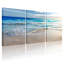Plage, océan, vagues, plage, ciel, sable, horizon, soleil, bleu, ensemble de 3 impressions sur toile-1605951950