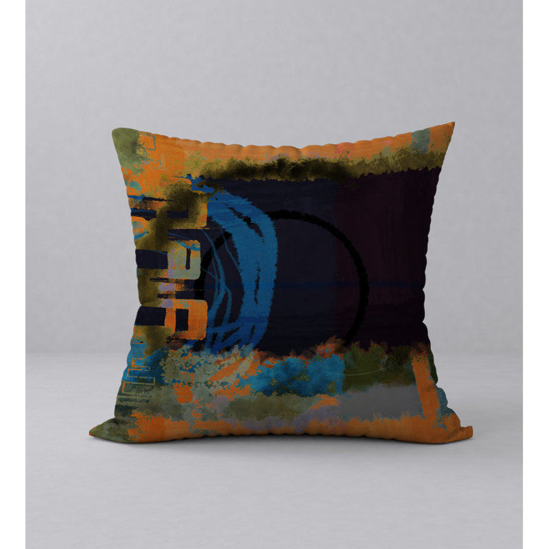 Abstract Reversible Throw Pillow, 24" x 24"