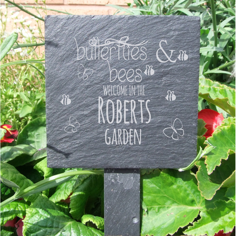 Meadowlakes Stone Plants & Flowers Garden Sign
